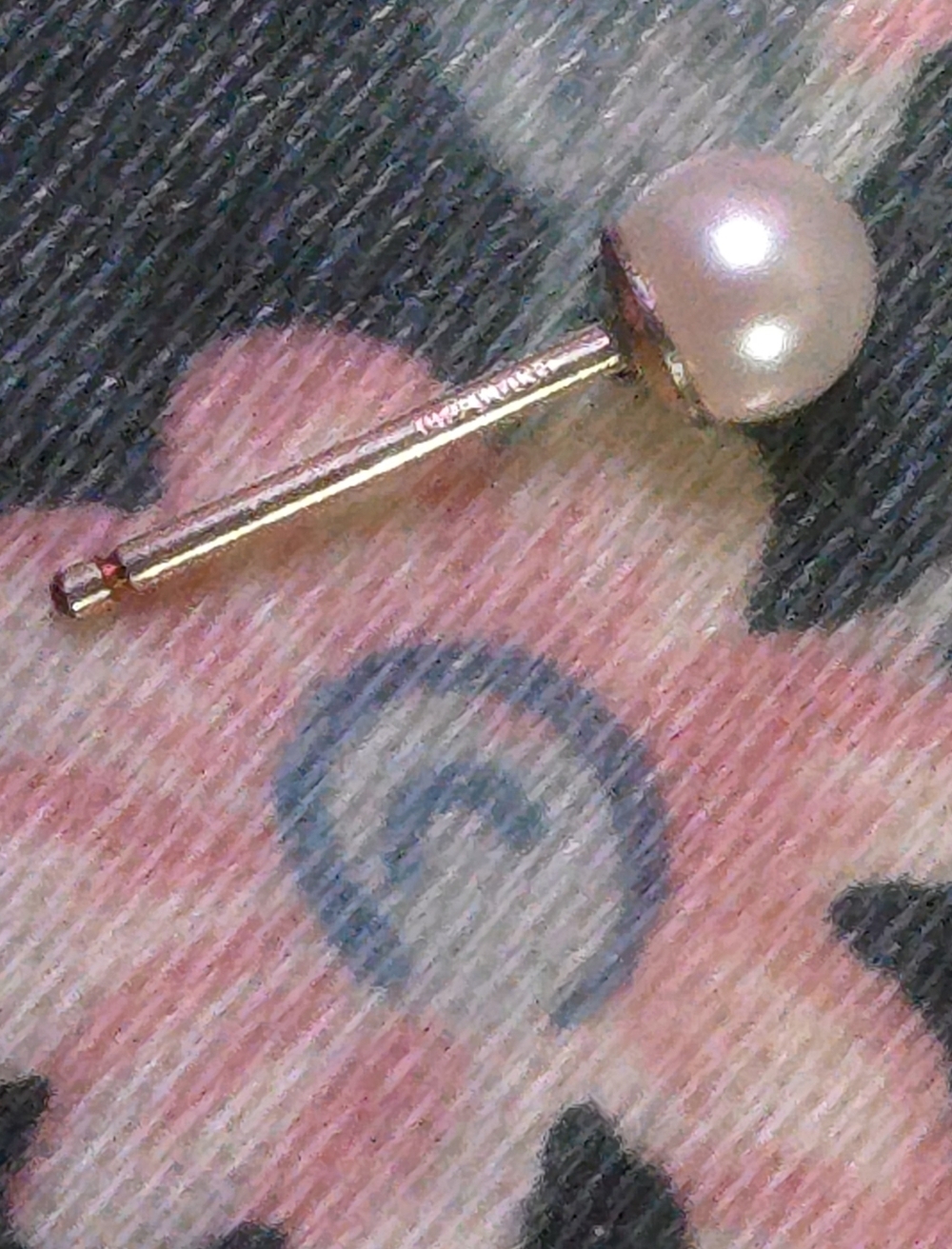 Gold Pearl Stud Earrings ✨️4mm AAA  Akoya Pearls✨️Stamped 14K Gold 1/20 - Picture 6 of 6